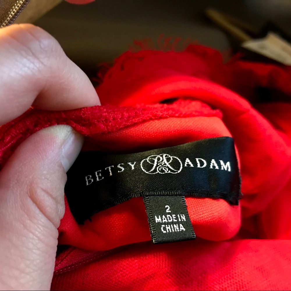 BETSY and Adam Red cocktail dress - Picture 2 of 7